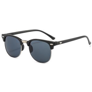 Half Frame Sunglasses Fashion Color Film Reflective Glasses