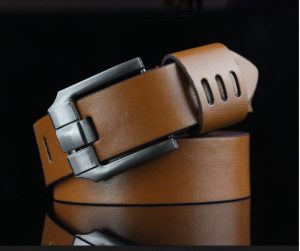 New Denim Men's Antique Custard Buckle Belt