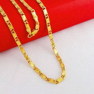 24k Yellow Gold Water Drop Super Shinny Chain -09