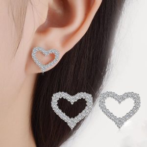 Live Drainage Love Girl Versatile Earrings Heart -Shaped