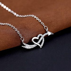 One Heart, One-To-Mind, Women, Korean Version, Simple Temperament, Heart Shaped Pendant